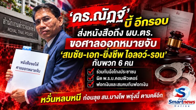 ‘ดร.ณัฏฐ์’ บี้อีกรอบ ส่งหนังสือถึง ผบ.ตร. ขอศาลออกหมายจับ ‘สมชัย-เอก-ยิ่งชีพ ไอลอว์-รอน’ กับพวก 6 คน อ้างร่วมกันฉ้อโกงประชาชน